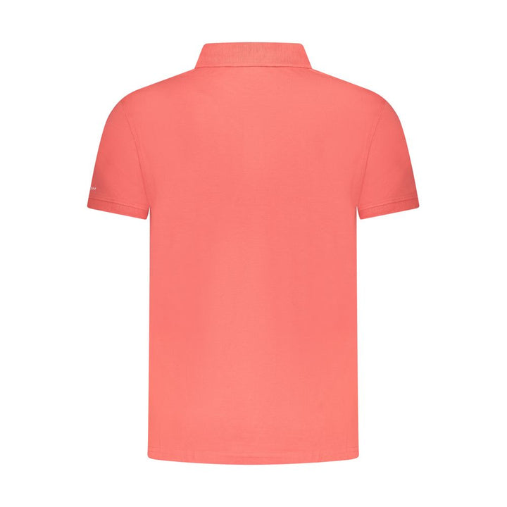 Pink Cotton Men Polo Shirt