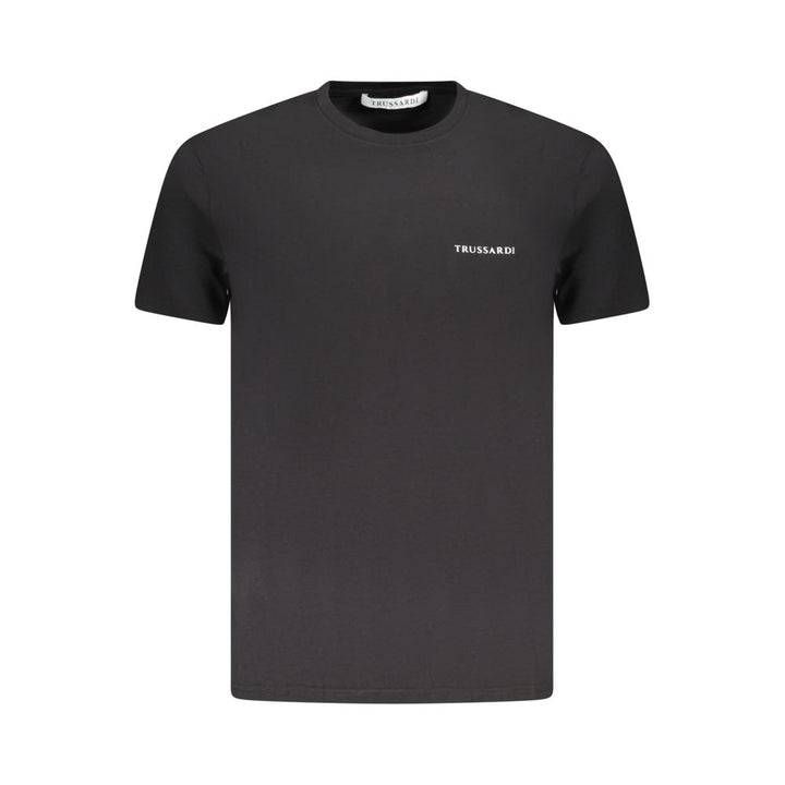 Black Cotton Men T-Shirt