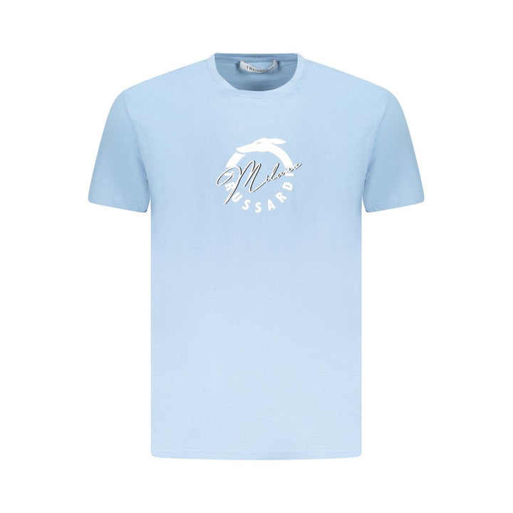 Light Blue Cotton Men TShirt