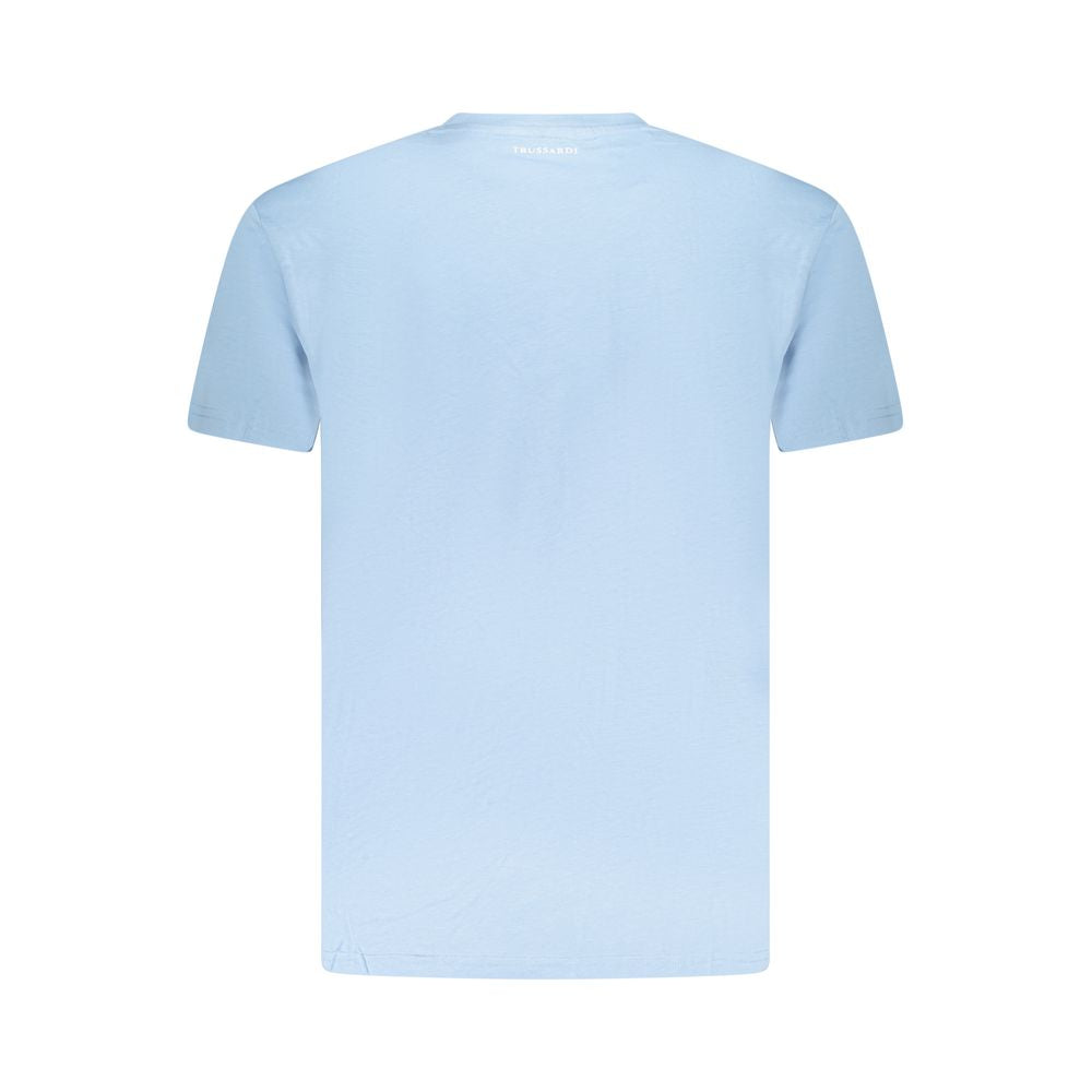 Light Blue Cotton Men TShirt