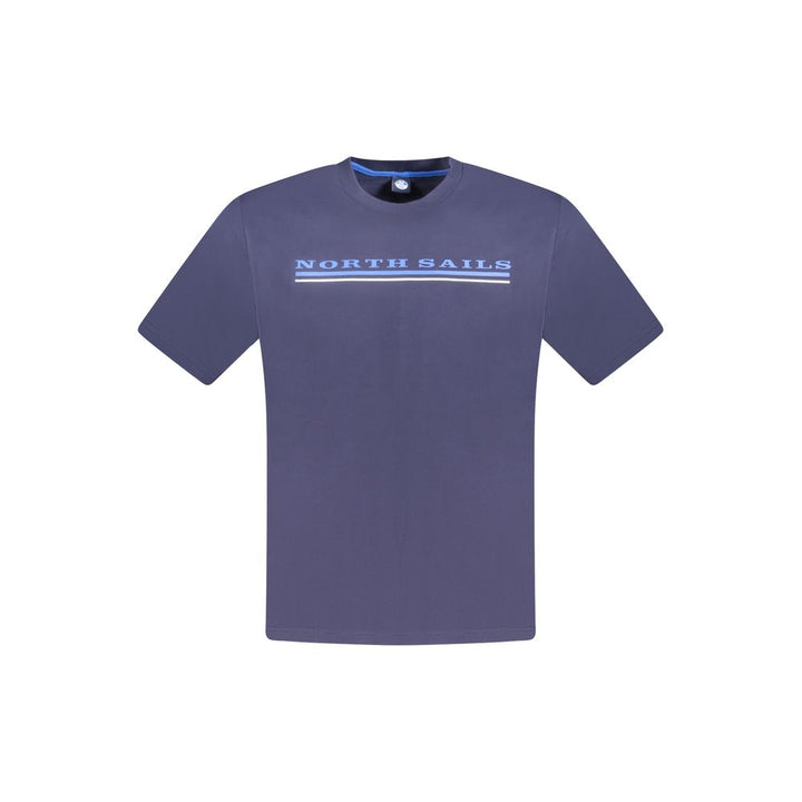 Blue Cotton Men T-Shirt