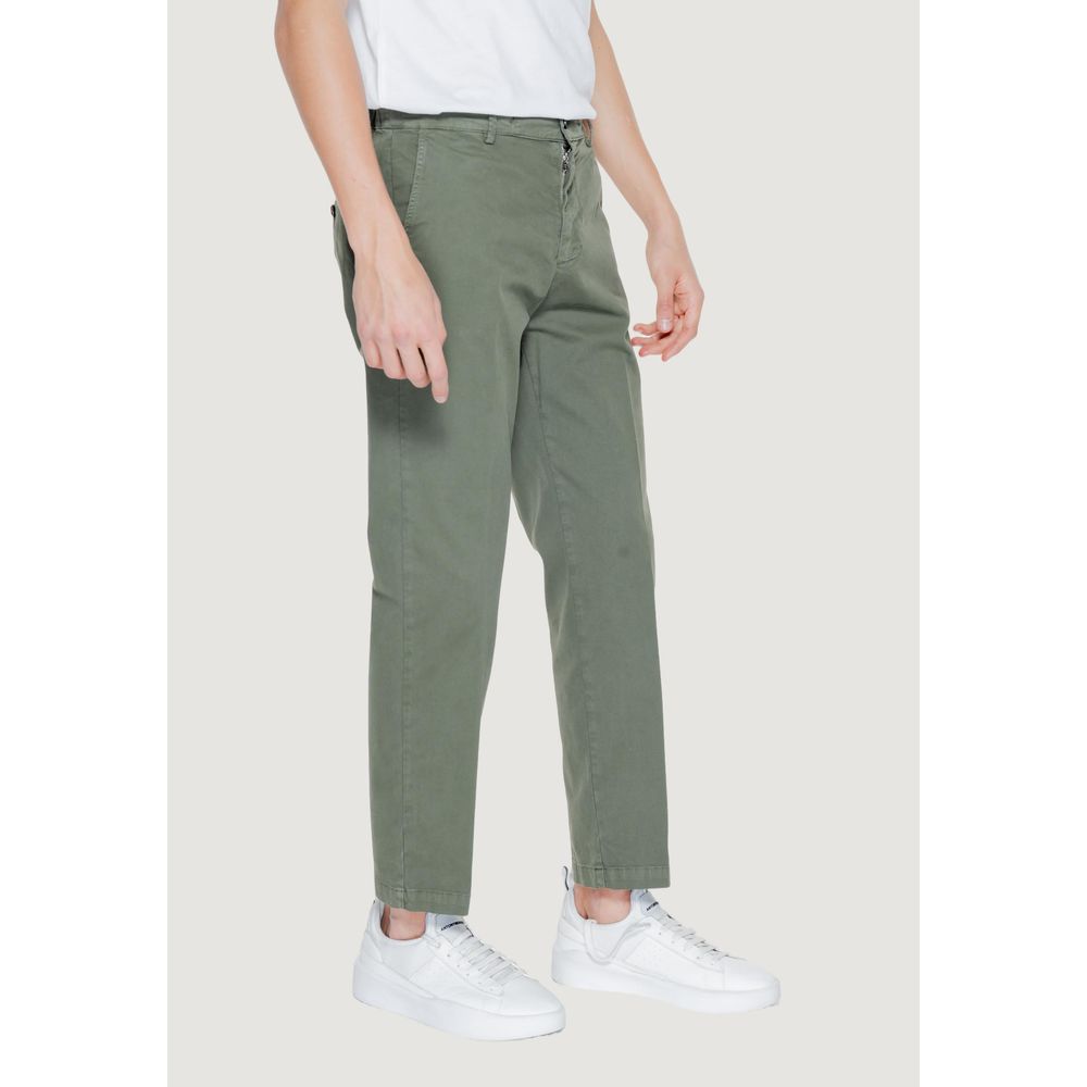 Green Cotton Jeans & Pant