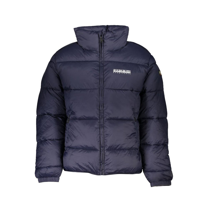 Blue Polyamide Men Jacket