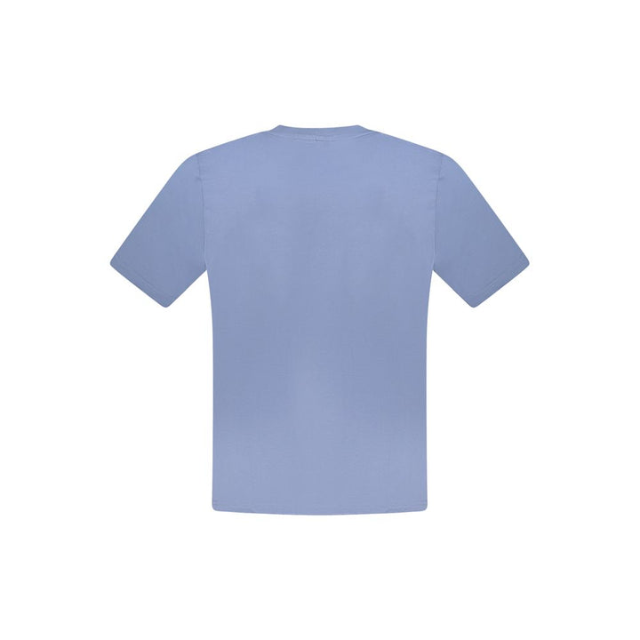 Blue Cotton Men T-Shirt