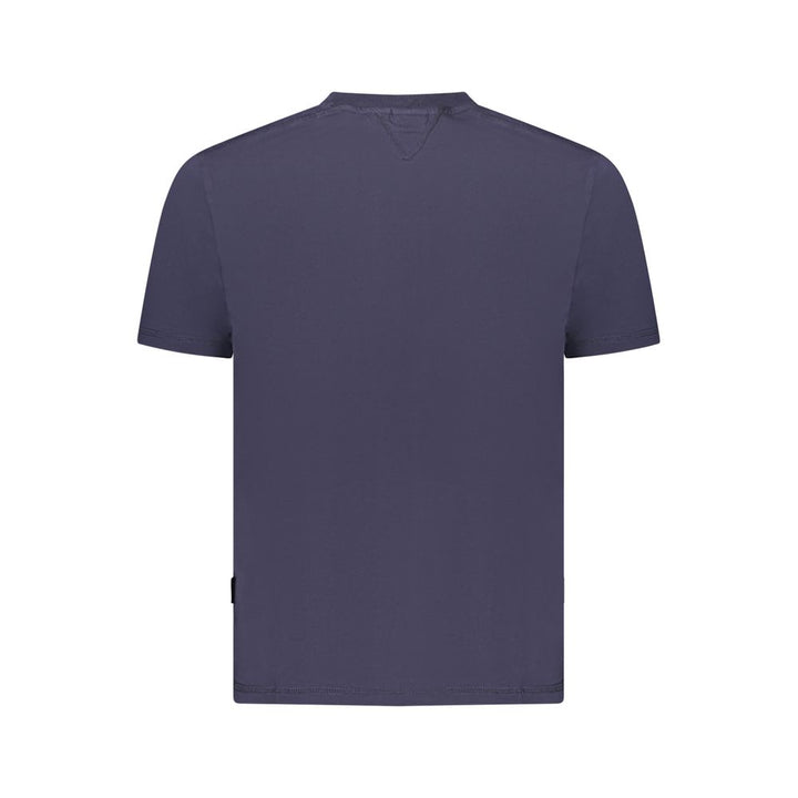 Blue Cotton Men T-Shirt