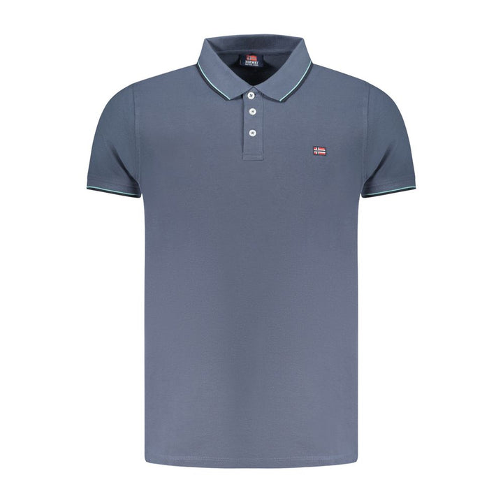 Blue Cotton Polo Shirt