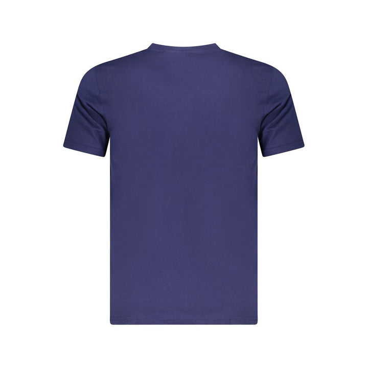 Blue Cotton Men T-Shirt