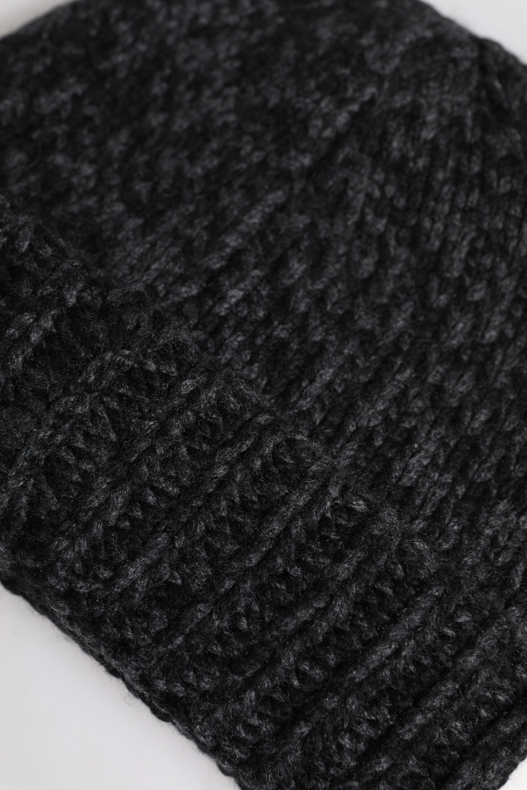 Gray Cashmere Knitted Winter Beanie Hat