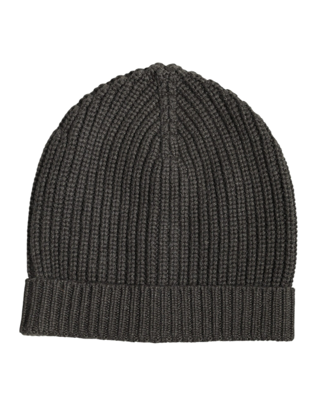 Dark Gray Cashmere Knit Winter Beanie Hat