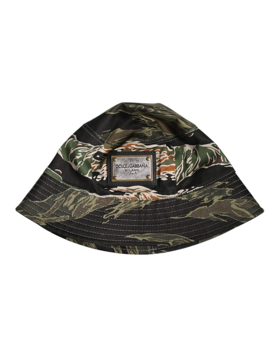 Multicolor DG Plaque Wide Brim Bucket Hat