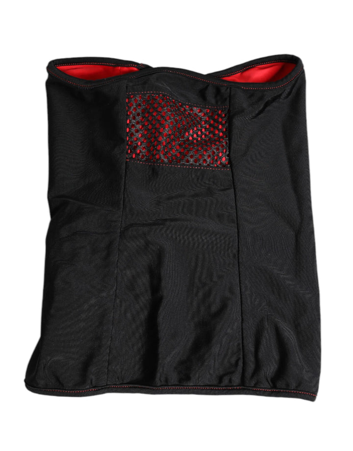 Black Nylon Knitted Neck Warmer Balaclava Scarf