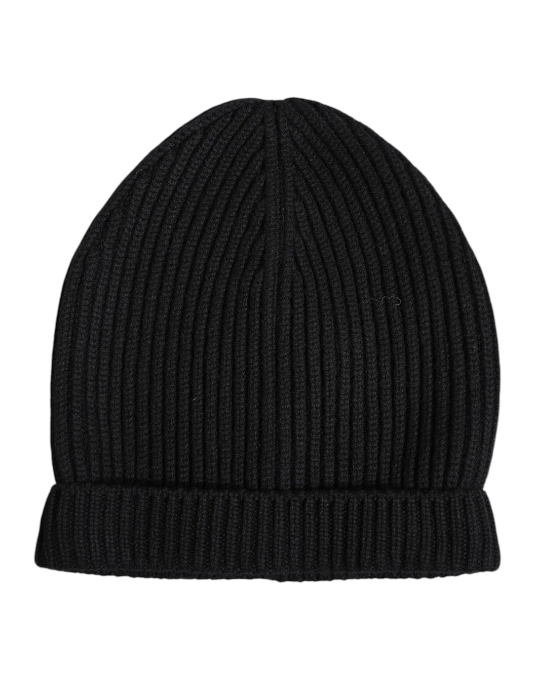 Black Cashmere Knitted Winter Beanie Hat