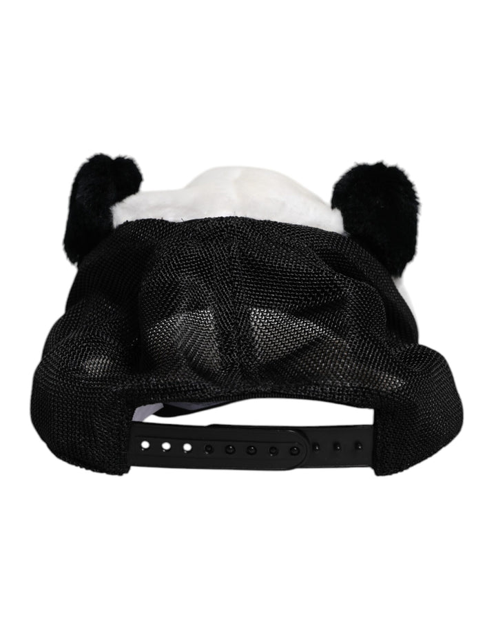 Black White Panda Fur Women Baseball Cap