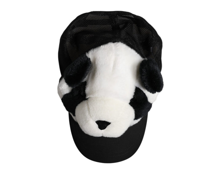 Black White Panda Fur Women Baseball Cap