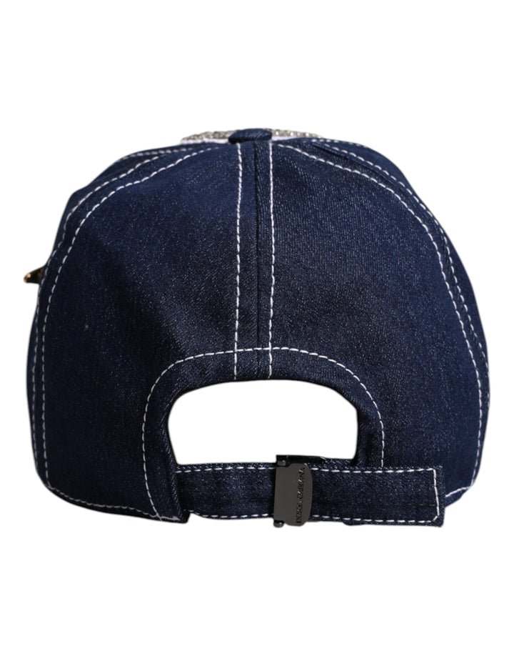 Blue Crystal Embellishment Baseball Cap