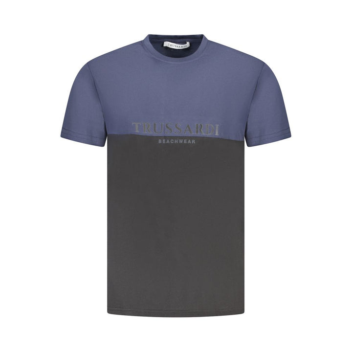 Blue Cotton Men T-Shirt