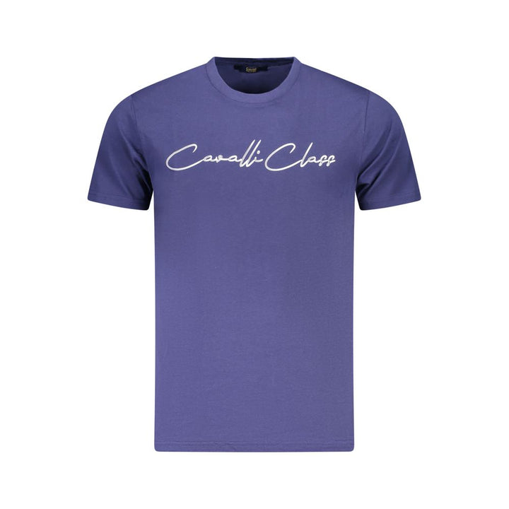 Blue Cotton Men T-Shirt