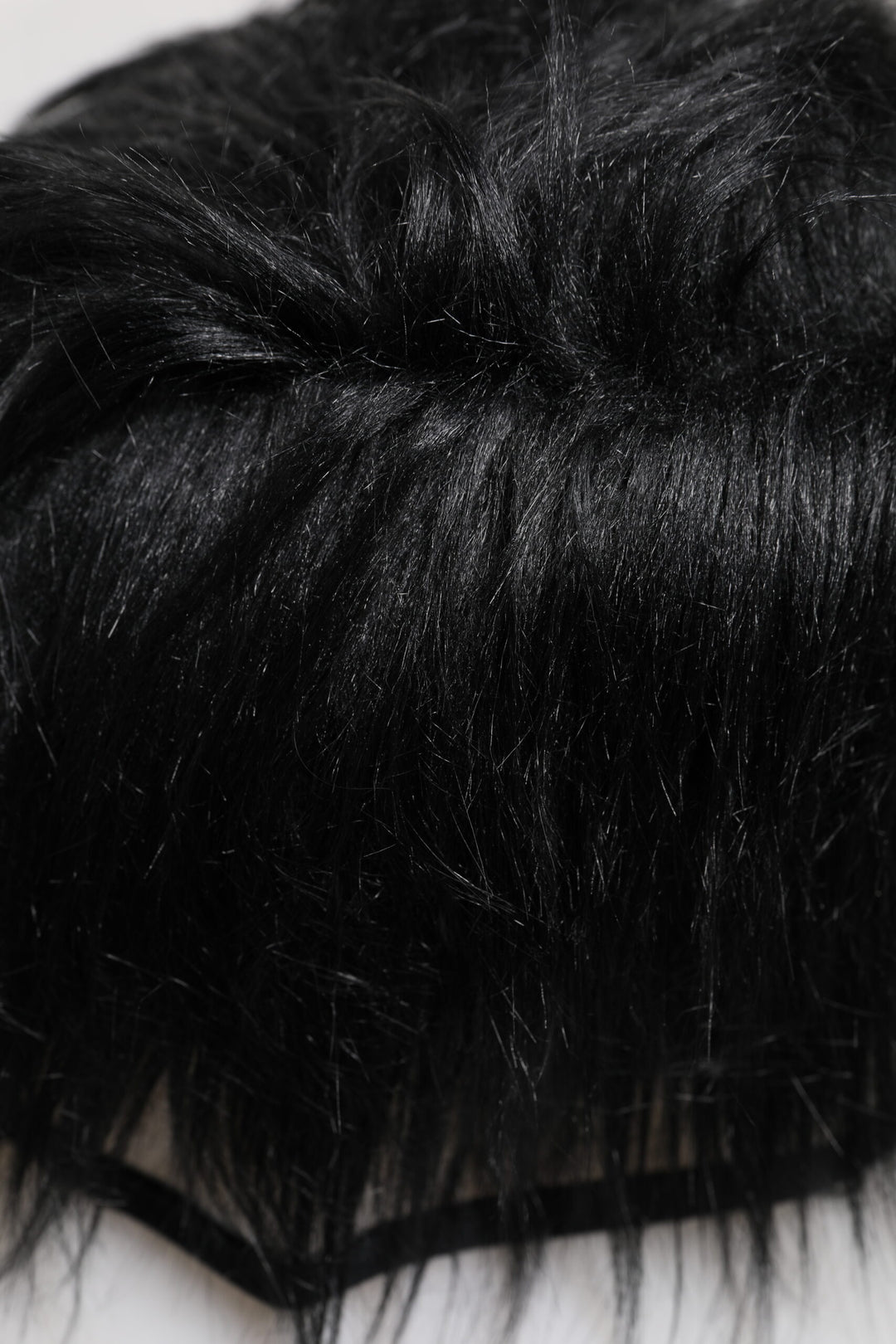 Black Faux Fur Bucket Hat