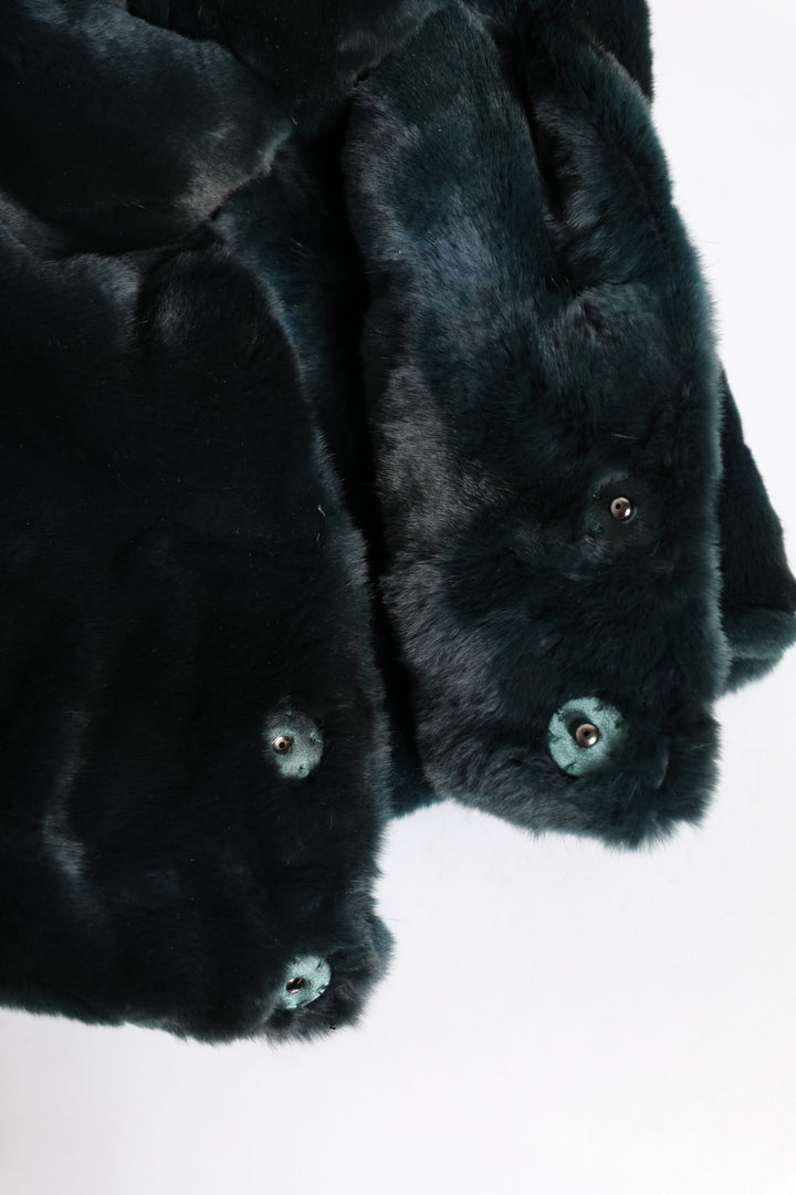 Black Weasel Fur Womens Beanie Hat