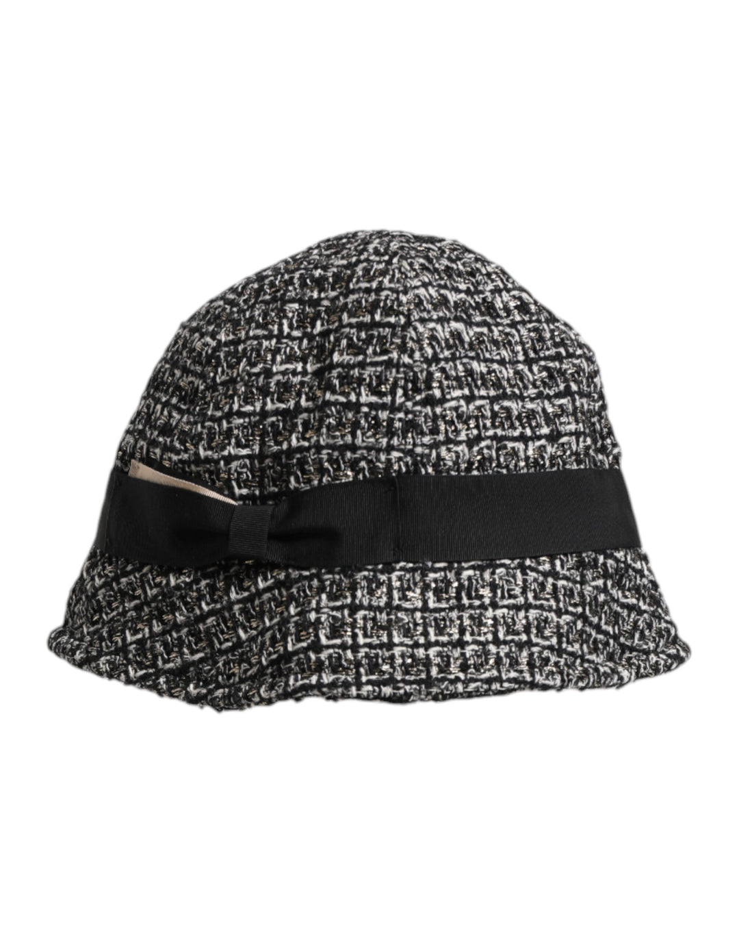 Black Cotton Blend Bucket Hat