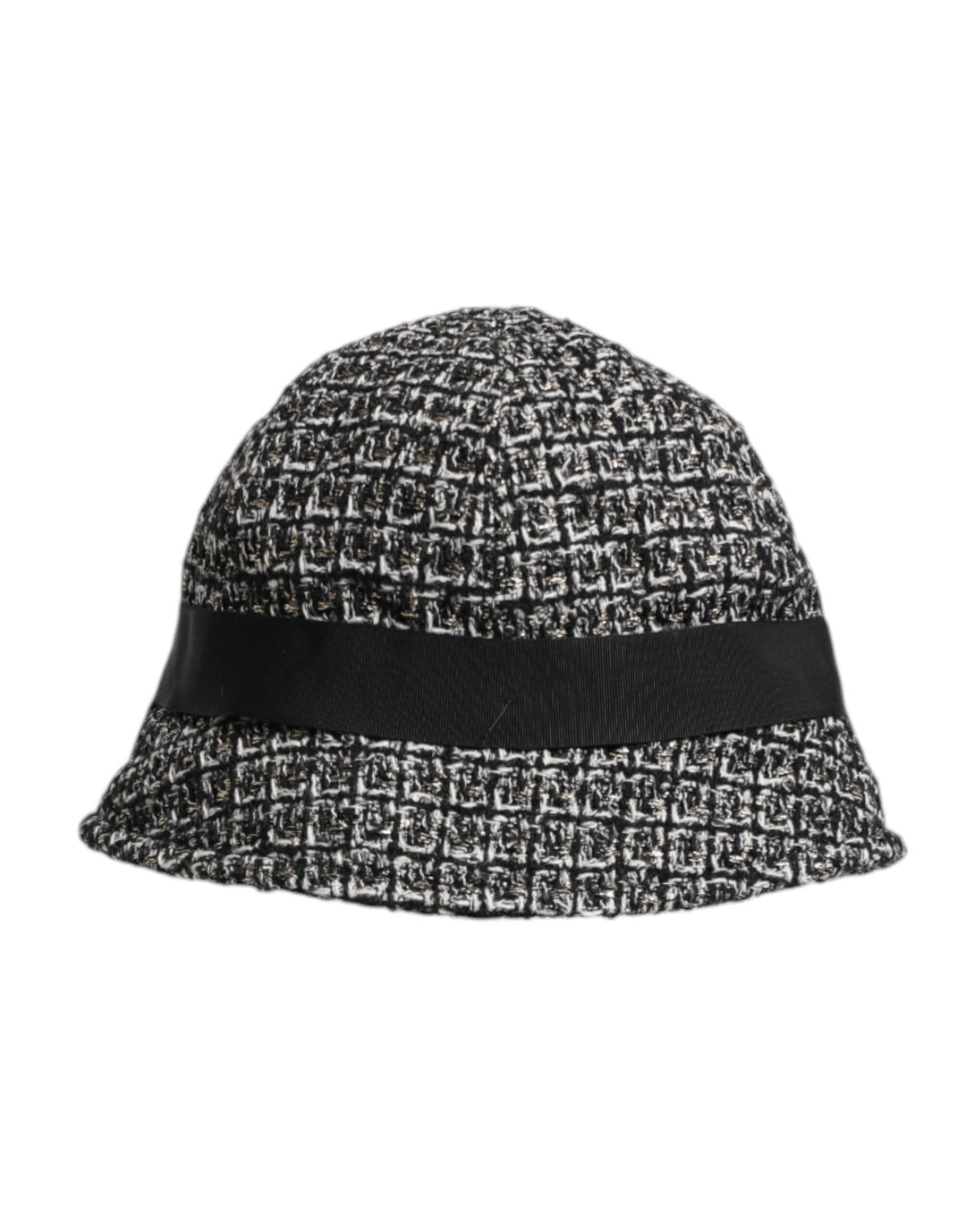 Black Cotton Blend Bucket Hat