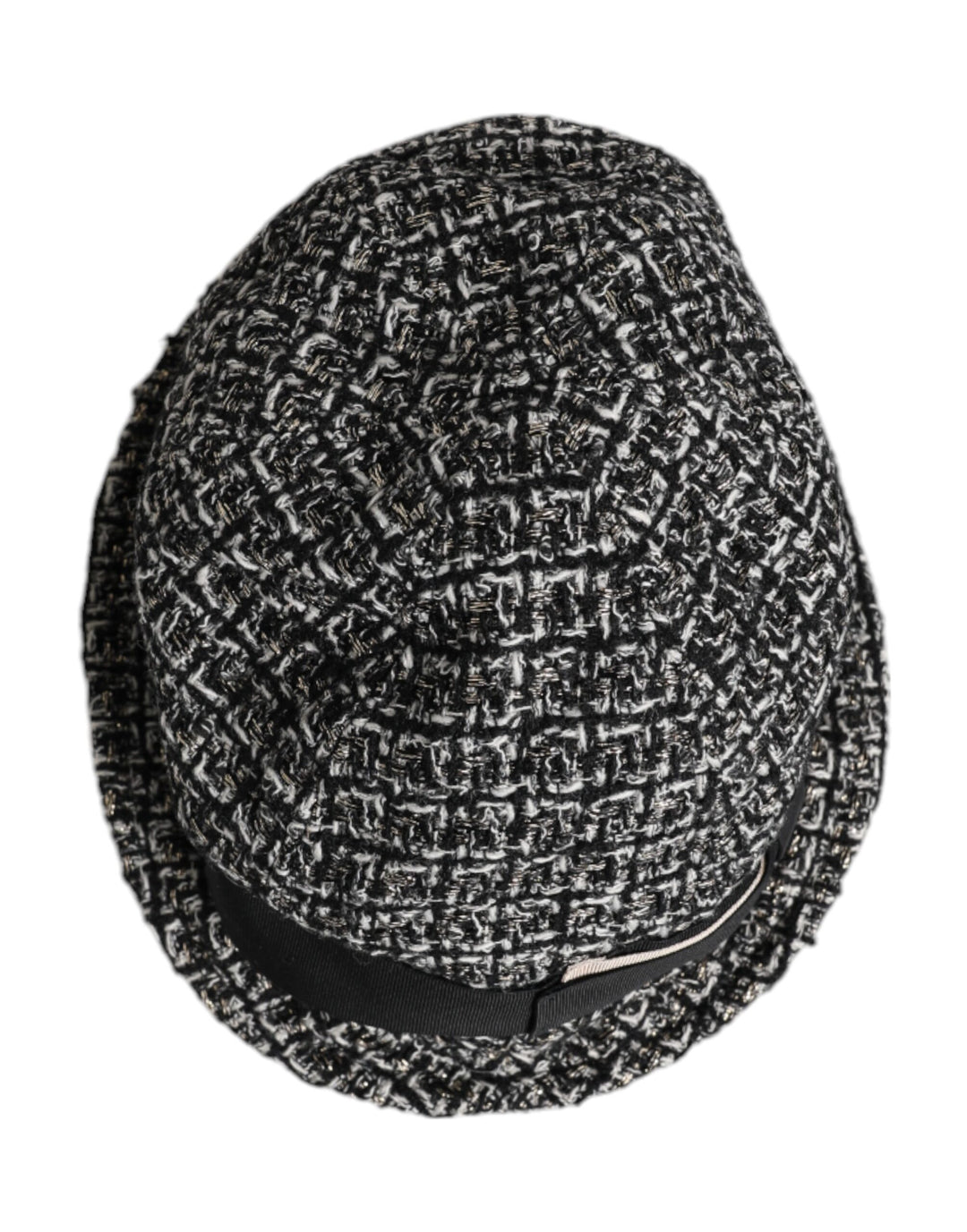 Black Cotton Blend Bucket Hat