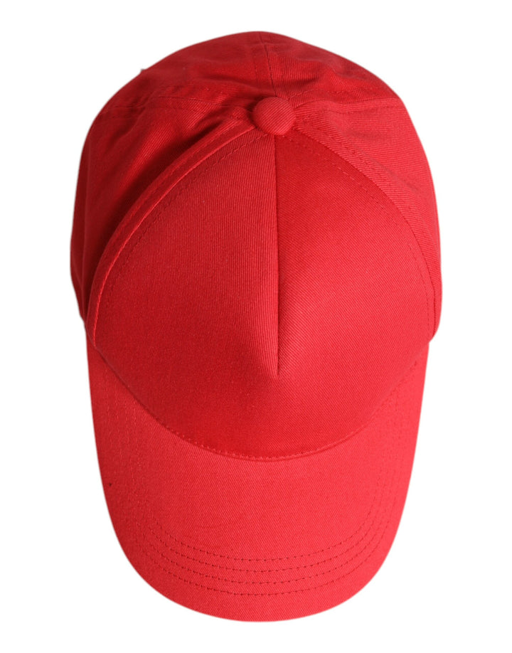 Red Cotton 6 Panels Women Baseball Cap
