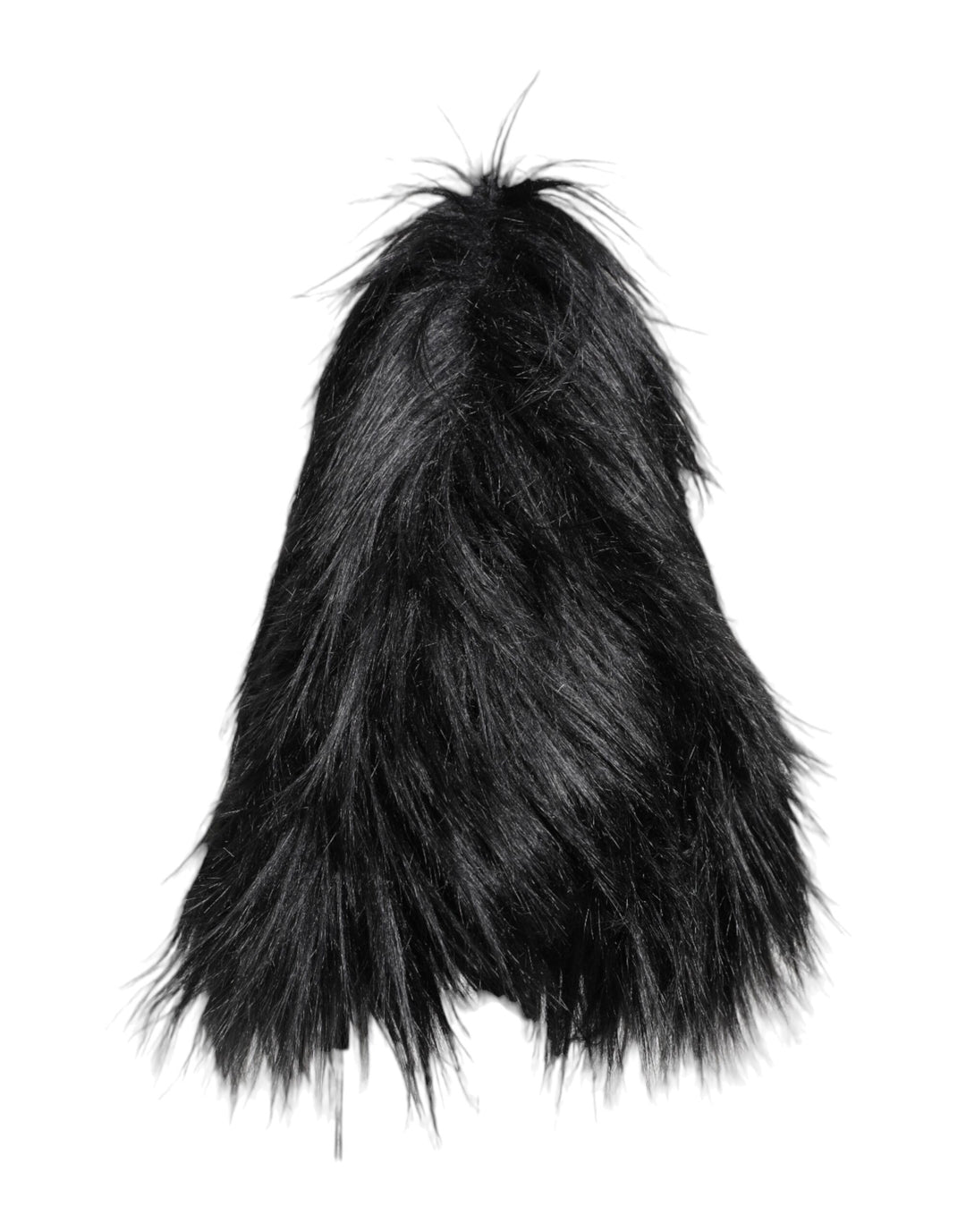 Black Acrylic Fur Womens Bucket Hat