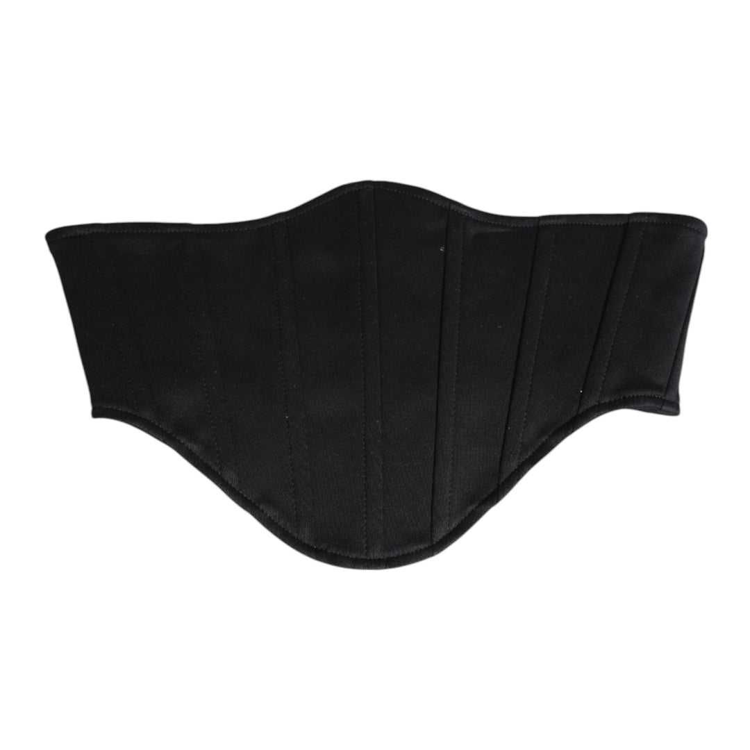 Black Cotton Waist Tuxedo Belt Cummerbund