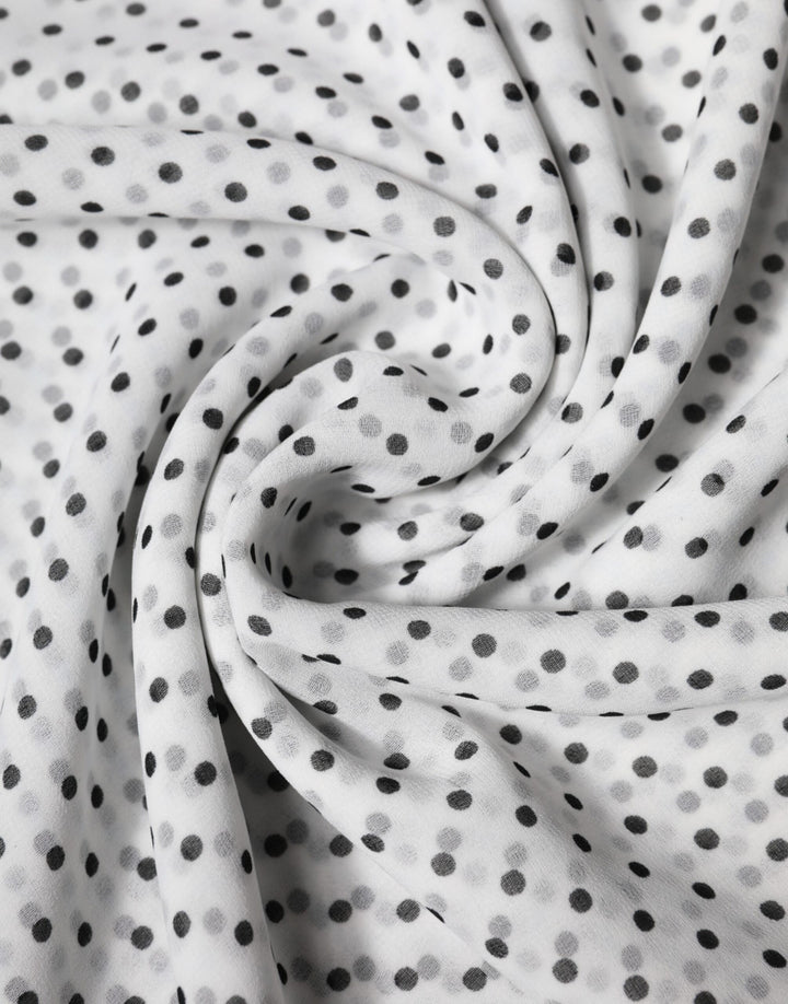 White Polka Dots Polyester Wrap Shawl Scarf