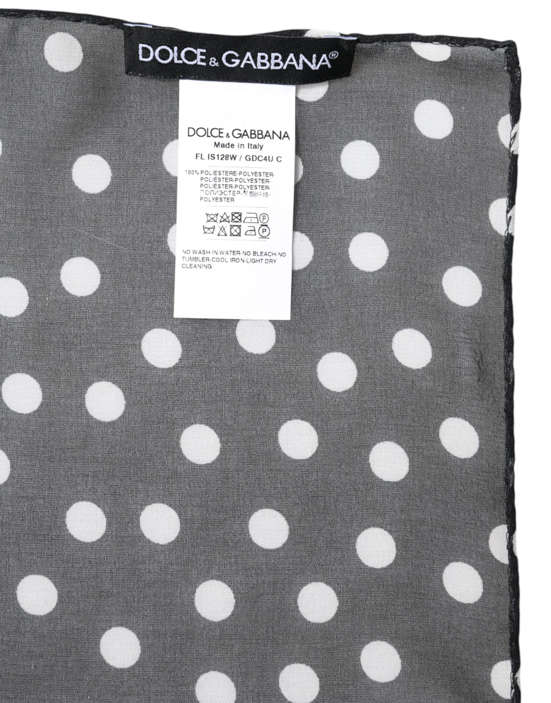 Black Polka Dots Polyester Wrap Shawl Scarf