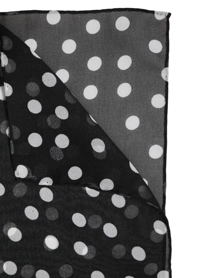 Black Polka Dots Polyester Wrap Shawl Scarf