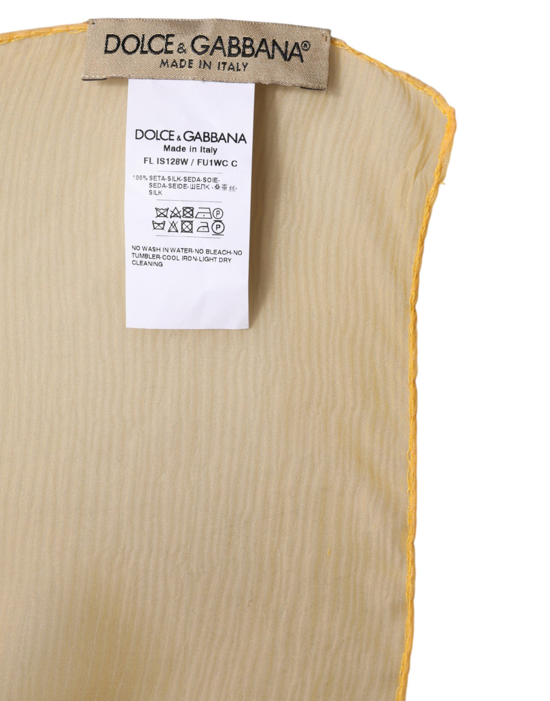 Yellow Silk Rectangle Wrap Shawl Scarf