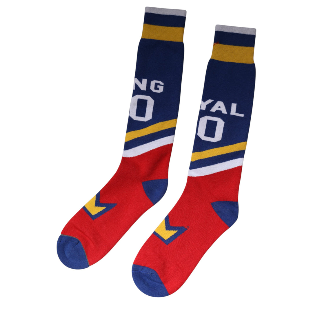 Multicolor Cotton Stretch Over Calf Socks