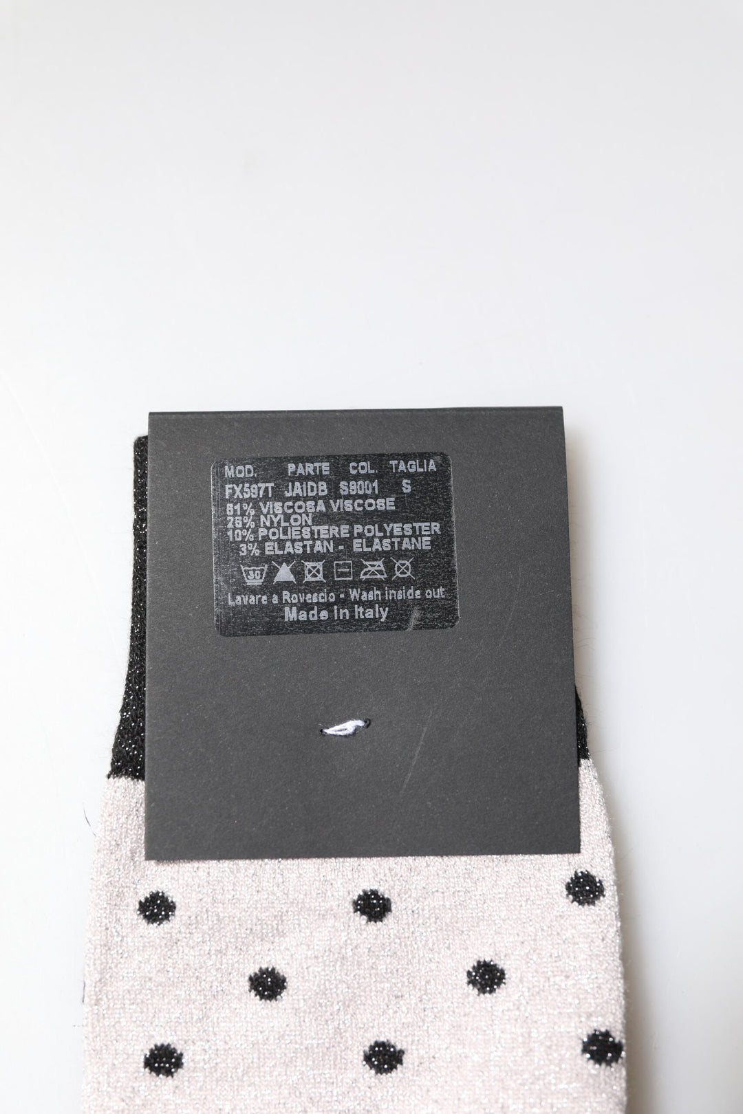 Gray Viscose Stretch Dotted Socks