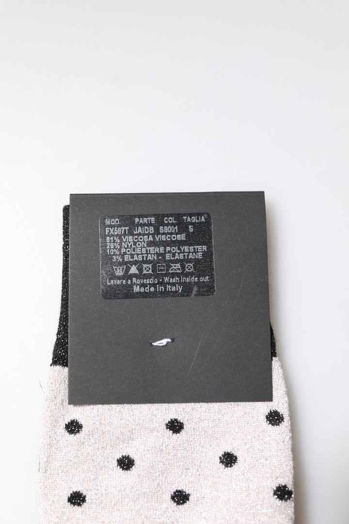 Gray Viscose Stretch Dotted Socks