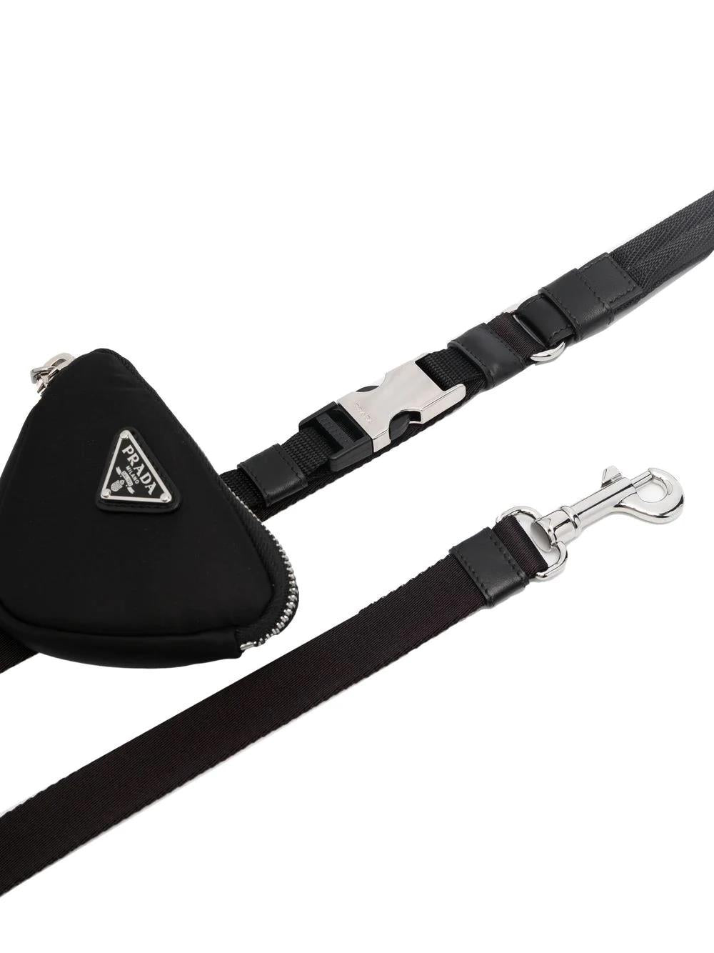 PRADA logo-plaque dog lead-1