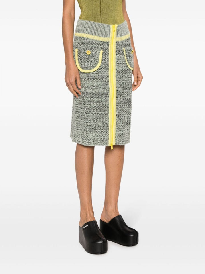 floral-embroidery knitted skirt-5