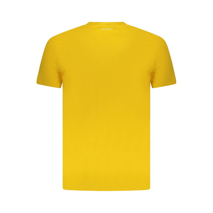 Yellow Cotton Men T-Shirt