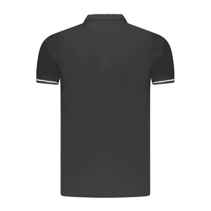 Black Cotton Men Polo Shirt