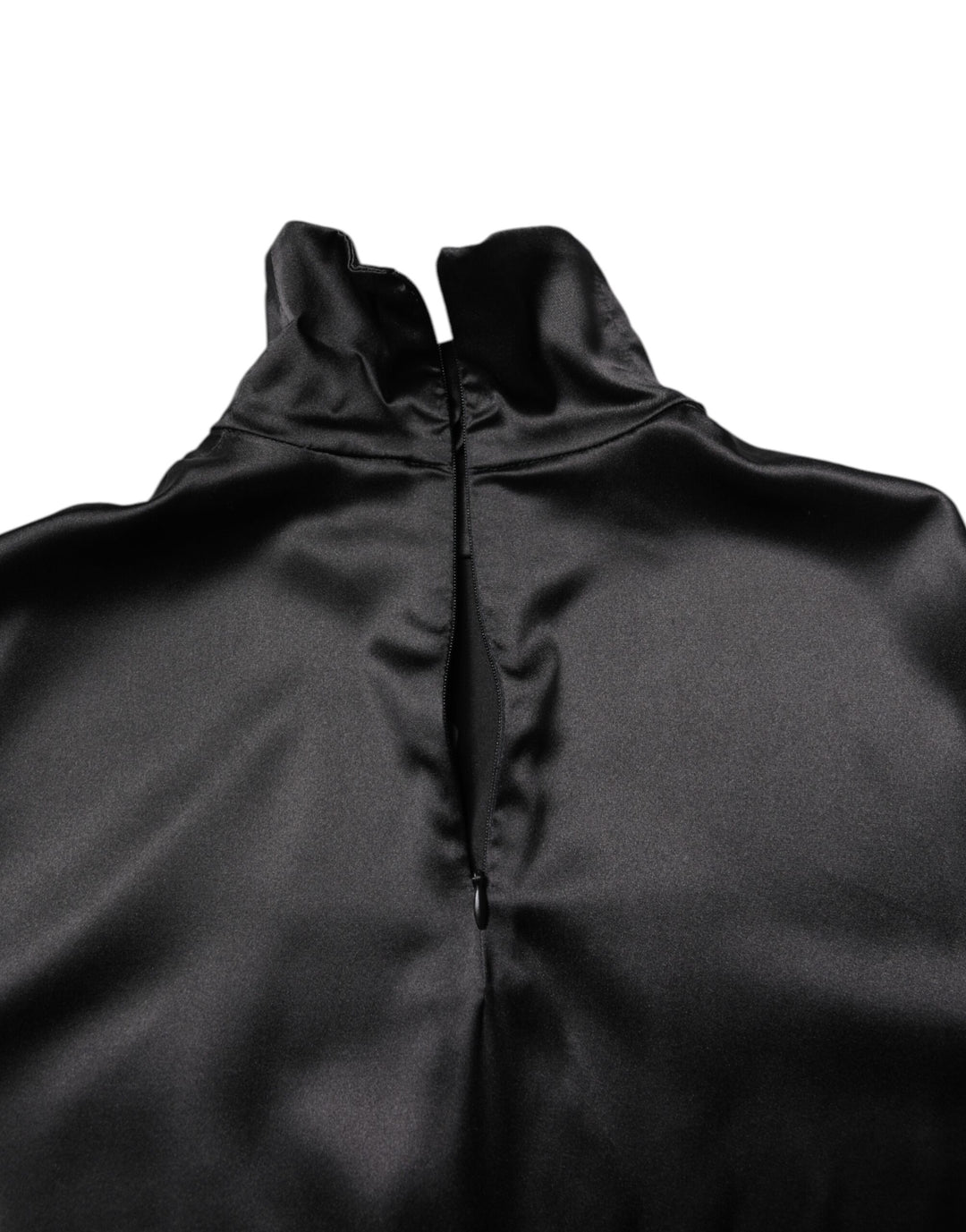 Black Silk Turtleneck Men Pullover Sweater