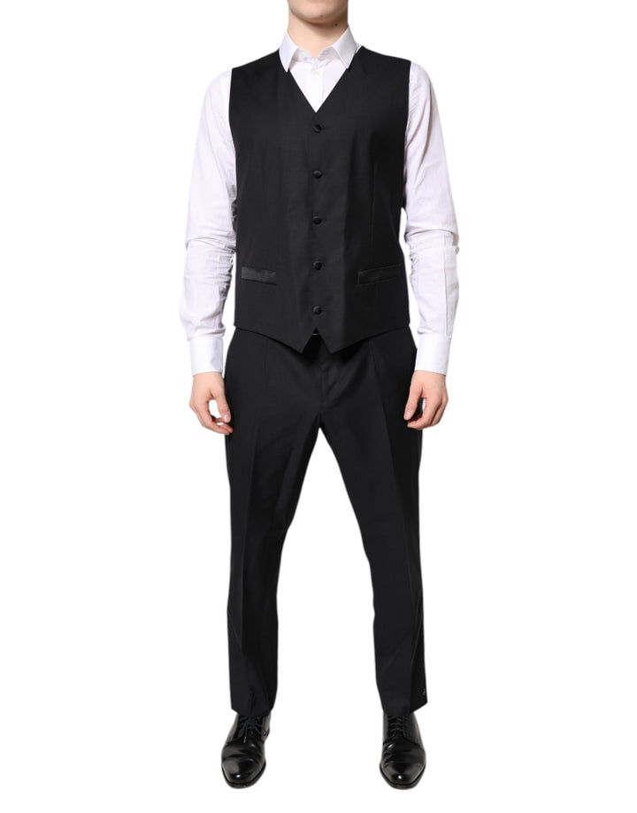Black Double Breasted Formal 3 Piece Suit