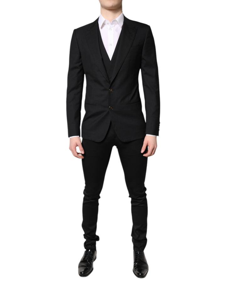 Black Single Breasted Formal 3 Piece Suit