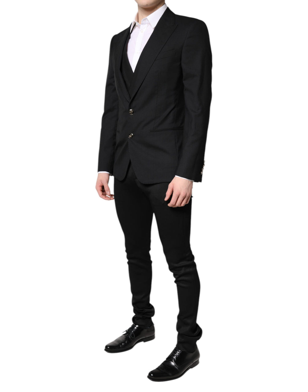 Black Single Breasted Formal 3 Piece Suit
