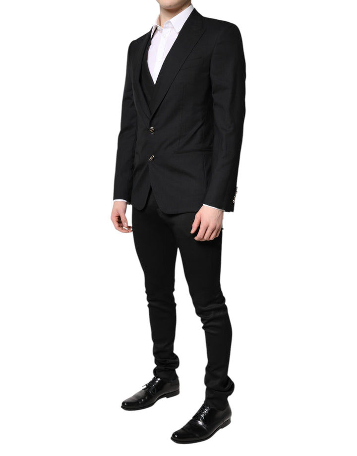 Black Single Breasted Formal 3 Piece Suit