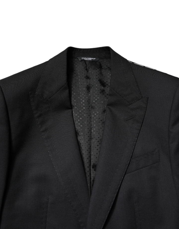 Dolce & Gabbana Black Single Breasted Formal Blazer with Vest