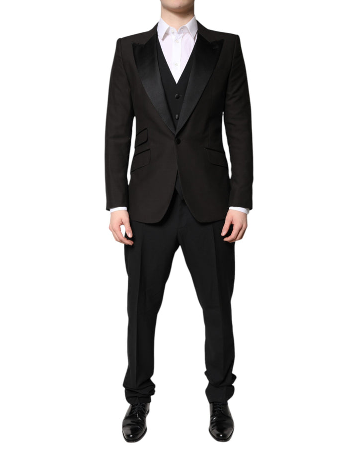 Black Single Breasted Formal 3 Piece Suit