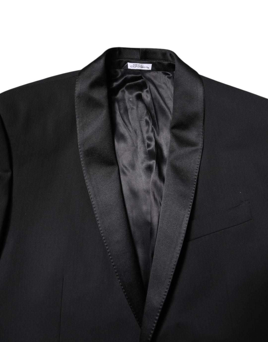Black Wool Single Breasted 2 Piece Suit