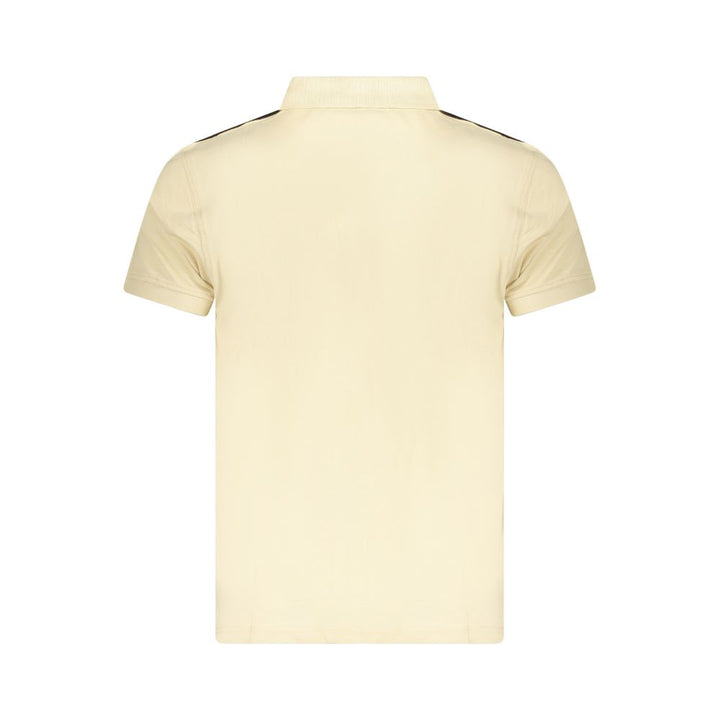 Beige Cotton Men Polo Shirt