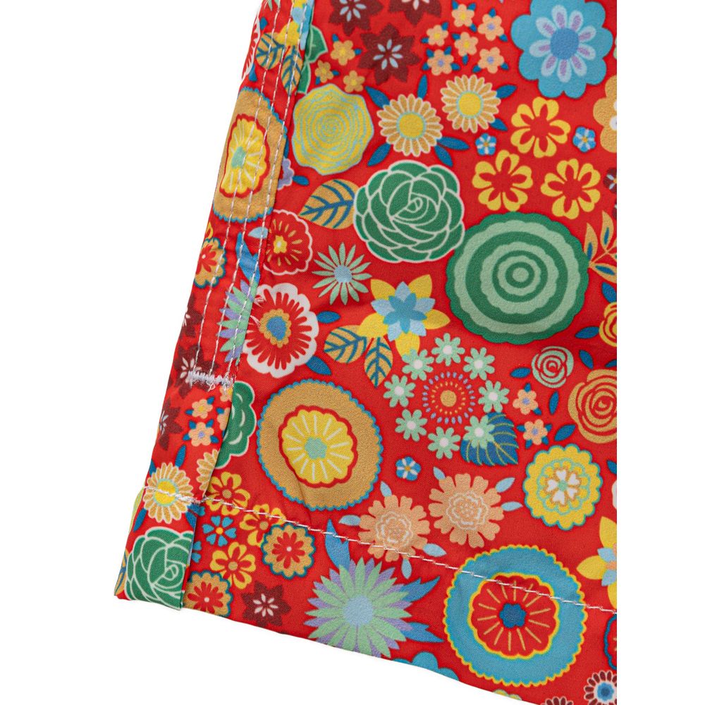 Red Polyester Swimwear